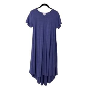 LuLaRoe Carly Swing dress XXS 0 00 relaxed fit Heather purple solid color cotton